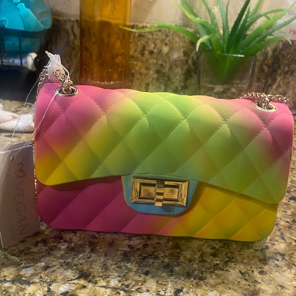 Vegan Multicolor Quilted Women's Bag